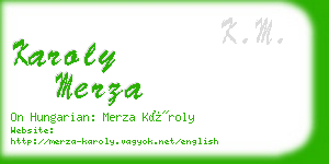 karoly merza business card